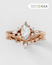 Conjunto Fleur em Ouro 18K e Diamantes Naturais GIA 0,5 ct