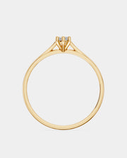 Anel de Noivado Clássico Ouro 18K e Diamante Natural Oval 0,5 ct GIA