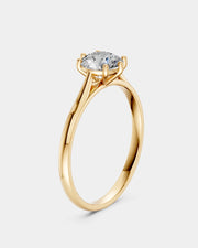 Anel de Noivado Clássico Ouro 18K e Diamante Natural 1 ct GIA