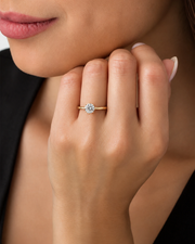 Anel de Noivado Clássico Ouro 18K e Diamante Natural 1 ct GIA